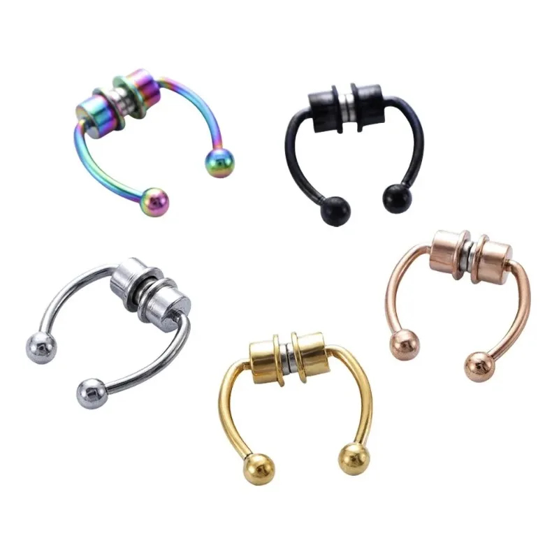 Body Jewelry Septum - 1/2/3 قطع من حلقات الأنف المغناطيسية