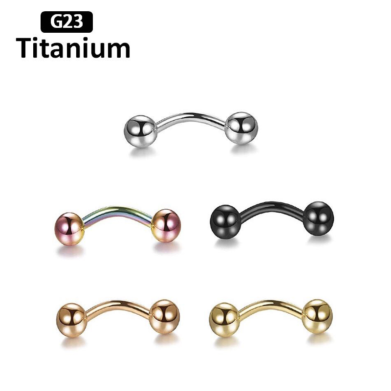 Body Jewelry Universe - كلاسيك مزدوج الكرة لابريت الموز ،