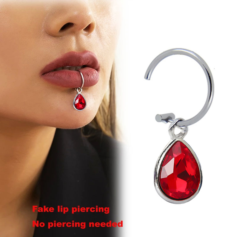 Body Jewelry Septum - 1 قطعة ثقب وهمية الشفاه كليب