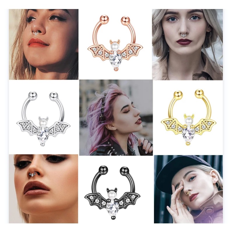 Body Jewelry Universe - هالوين الظلام الفولاذ المقاوم للصدأ الأنف