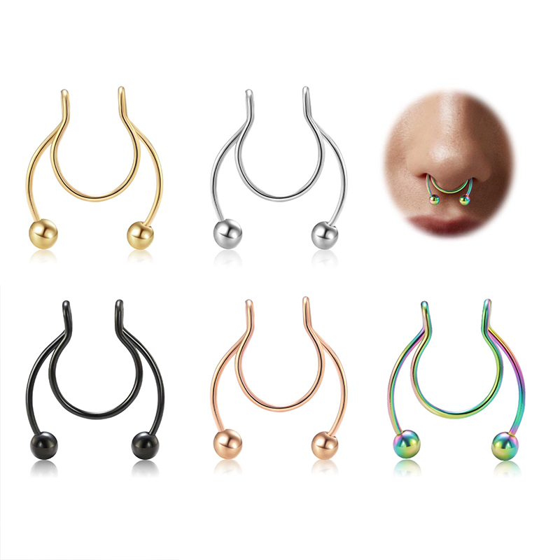 Body Jewelry Septum - 20G حلقات أنف صناعية بمشبك من