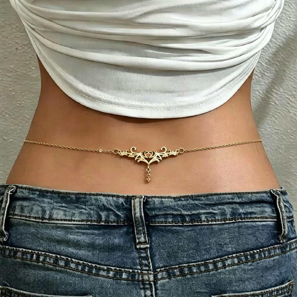 Body Jewelry For You - سلسلة خصر نسائية أنيقة وجذابة مزينة