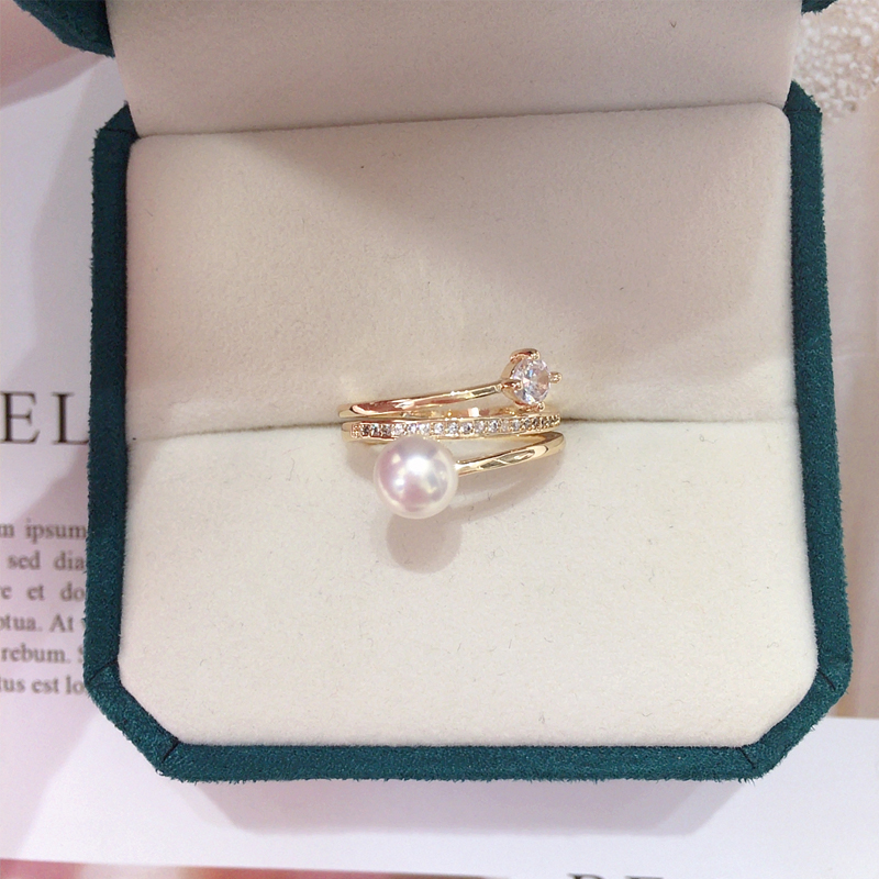 Body Jewelry Wholesale - ZHBORUINI السبابة خاتم اللؤلؤ 100% ريال