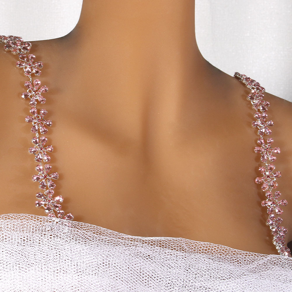Body Jewelry Jewelry Box - حزام كتف مزين بالزهور للنساء، حزام