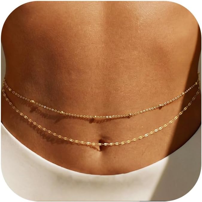 Body Jewelry Sale - سلسلة خصر مطلية بالذهب عيار 14
