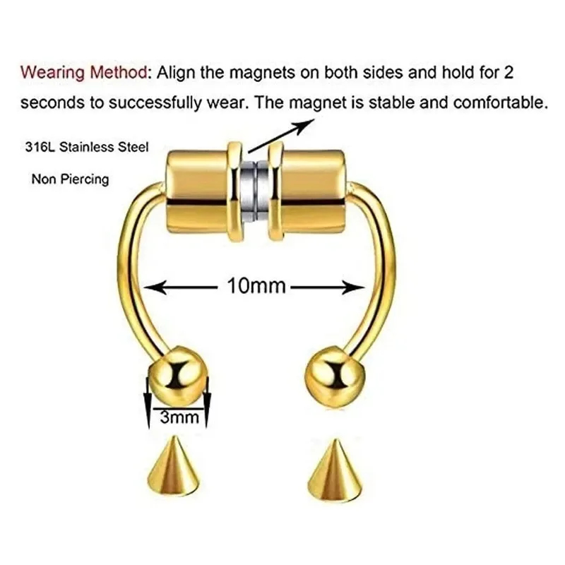1/2/3 قطع من حلقات الأنف المغن - مراجعة Body Jewelry Septum وسعره
