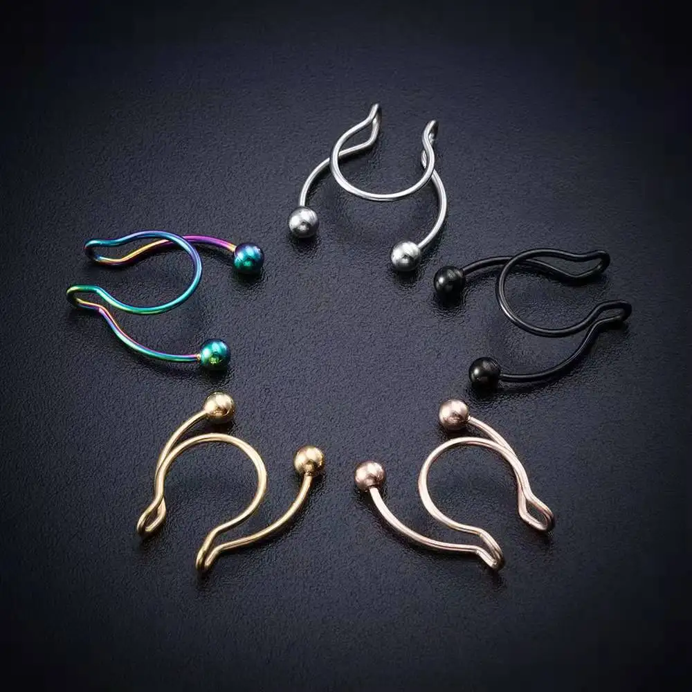 U على شكل حلقة الأنف وهمية الو - مراجعة Body Jewelry Septum وسعره