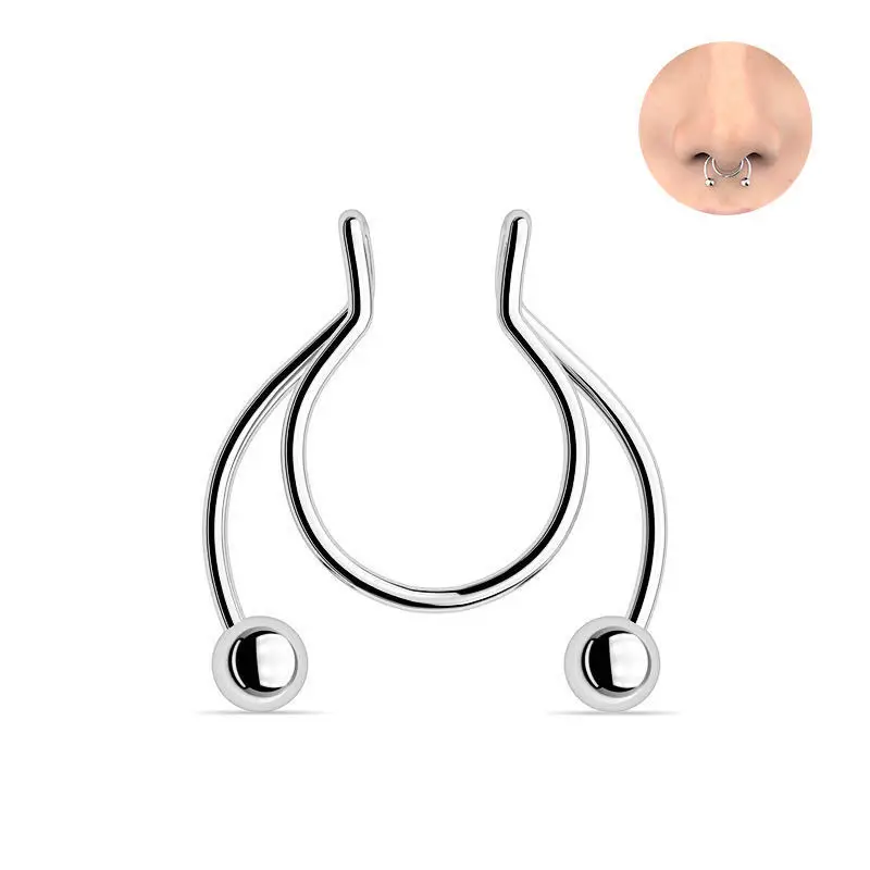 U على شكل حلقة الأنف وهمية الو - مراجعة Body Jewelry Septum وسعره