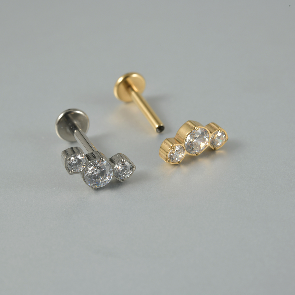 1 قطعة الزركون G23 الصلبة التي - مراجعة Cluster Stud Ear وسعره