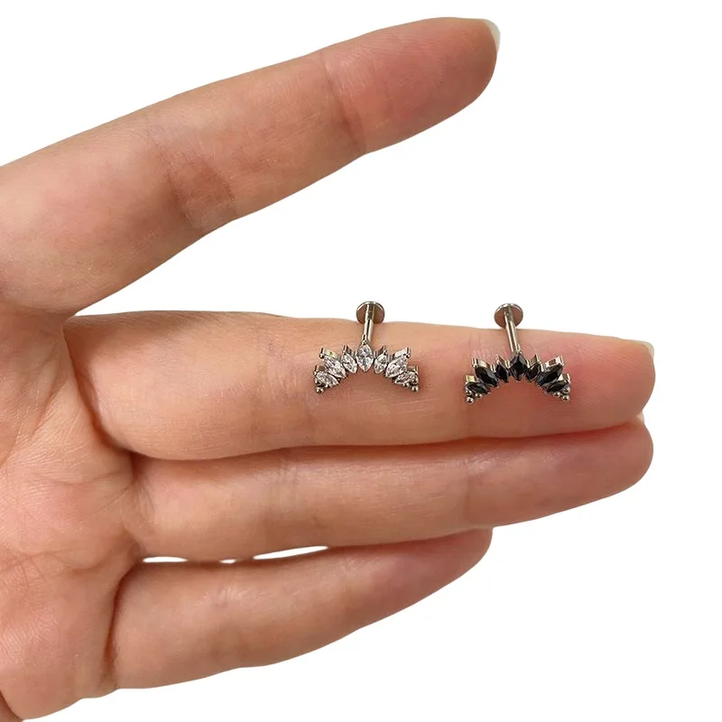 ASTM F136 التيتانيوم بيرك 7 تش - مراجعة Cluster Stud Ear وسعره
