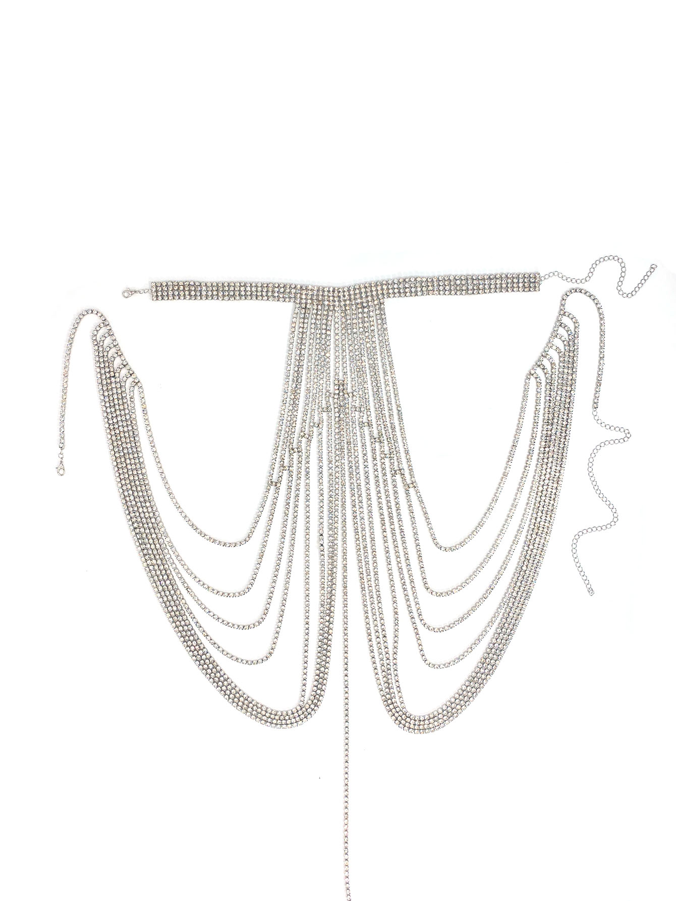 سلسلة صدر كريستالية فاخرة، قلا - مراجعة Body Jewelry High End وسعره