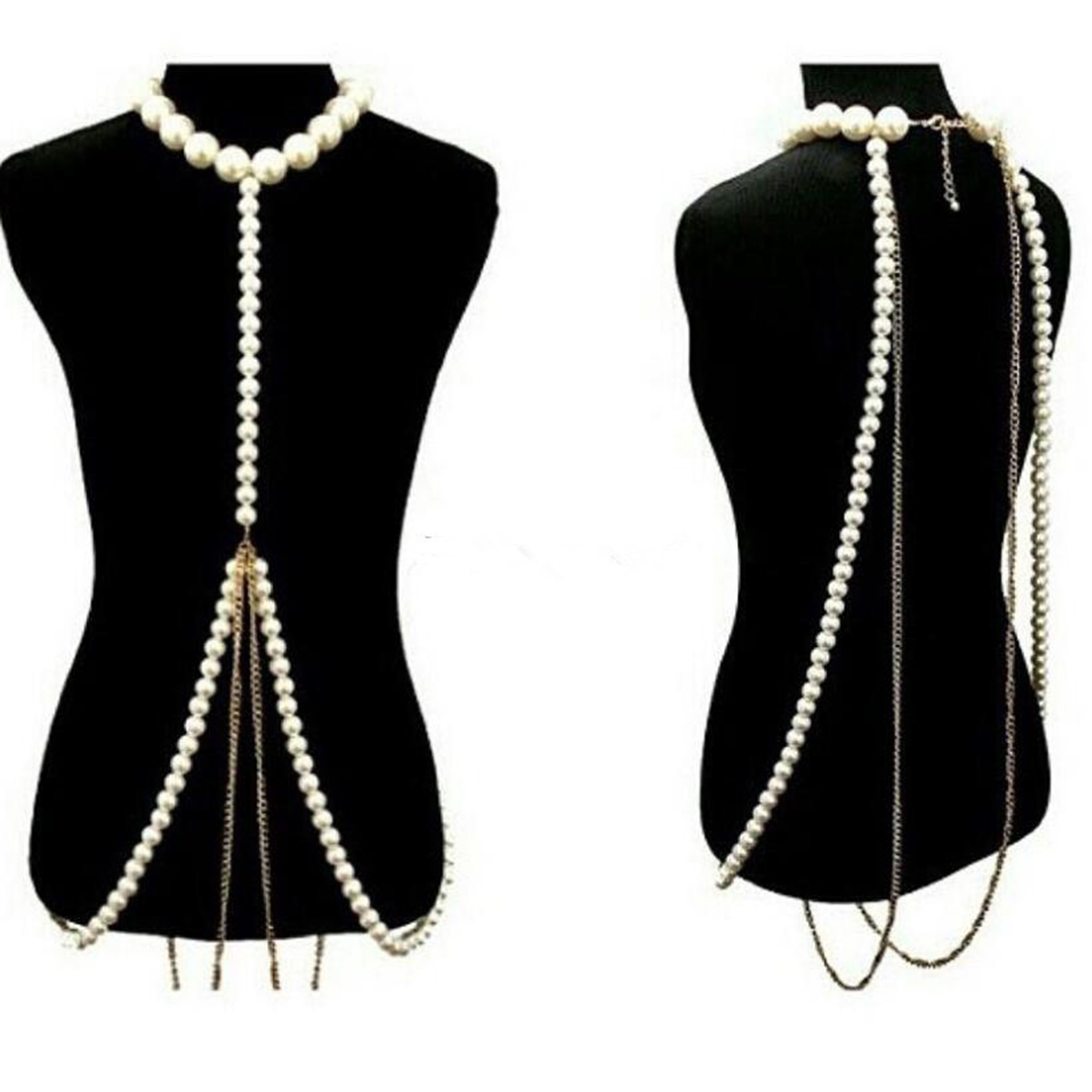 سلسلة ذهبية لؤلؤية فاخرة سلسلة - مراجعة Body Jewelry High End وسعره