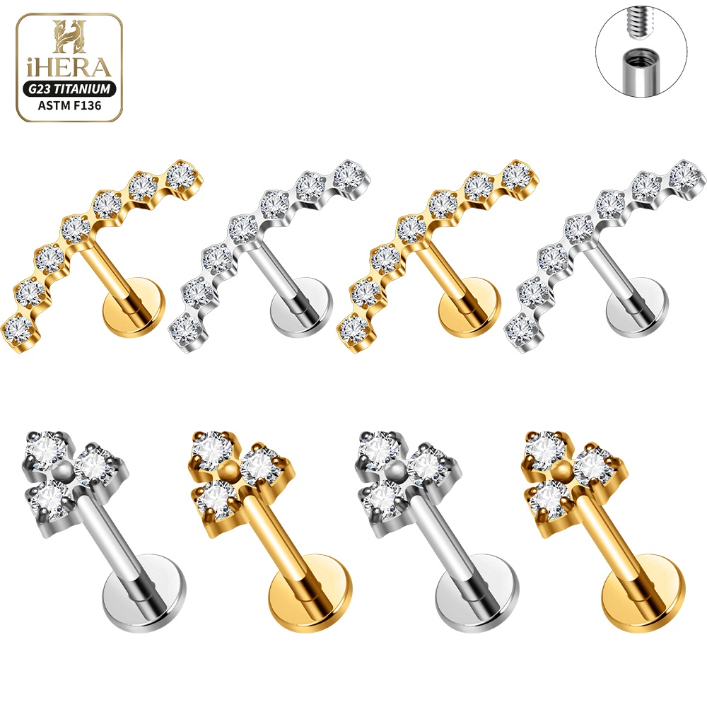 حلقات التيتانيوم ASTM F136 الم - مراجعة Cluster Stud Ear وسعره