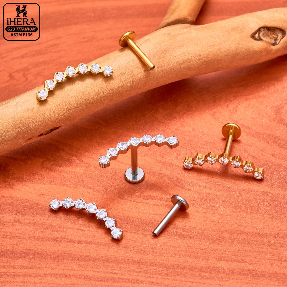 حلقات التيتانيوم ASTM F136 الم - مراجعة Cluster Stud Ear وسعره
