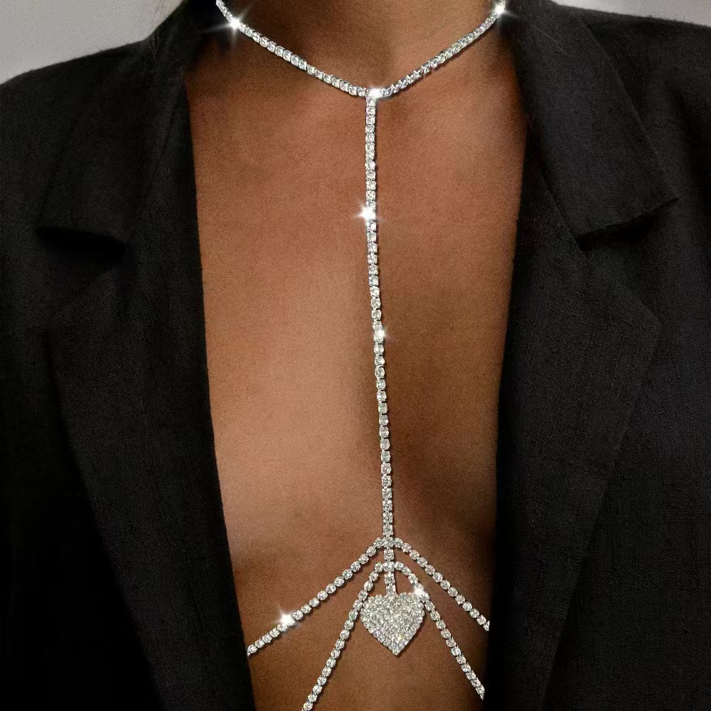 سلسلة خصر على شكل قلب مرصعة با - مراجعة Body Jewelry High End وسعره