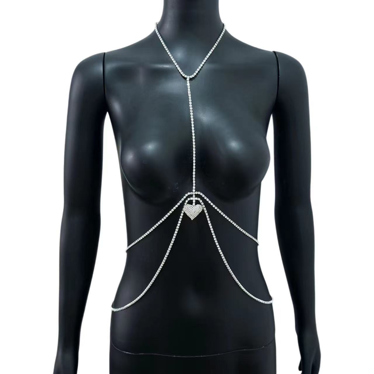 سلسلة خصر على شكل قلب مرصعة با - مراجعة Body Jewelry High End وسعره