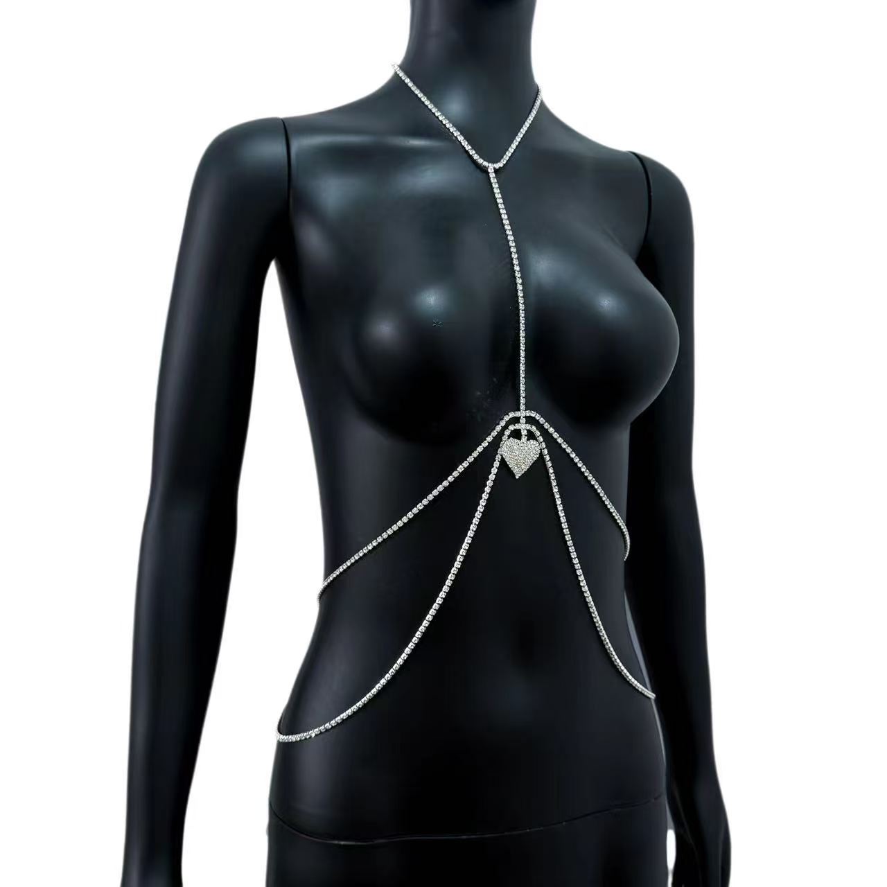 سلسلة خصر على شكل قلب مرصعة با - مراجعة Body Jewelry High End وسعره