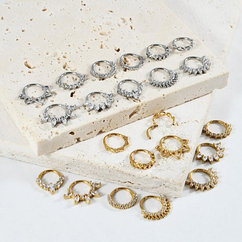 31BB كريستال الأنف الأذن الغضر - مراجعة Body Jewelry Septum وسعره