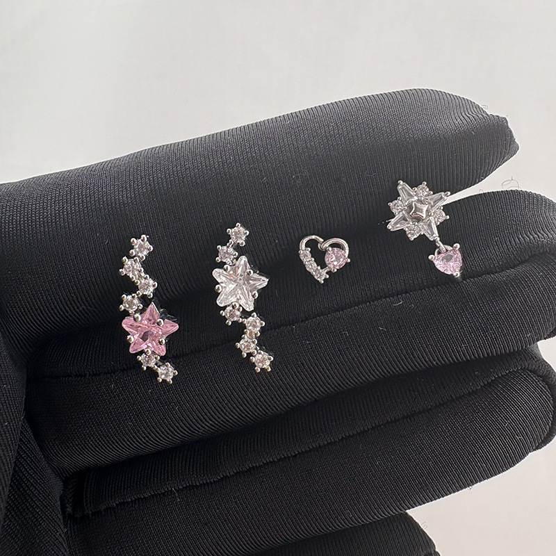 حلق أذن بتصميم INS مرصع بالكام - مراجعة Cluster Stud Ear وسعره