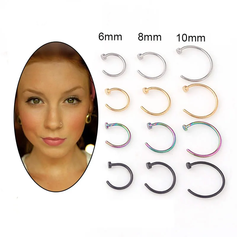 5 قطع/مجموعة حلقات أنف 20G، 6  - مراجعة Body Jewelry Septum وسعره