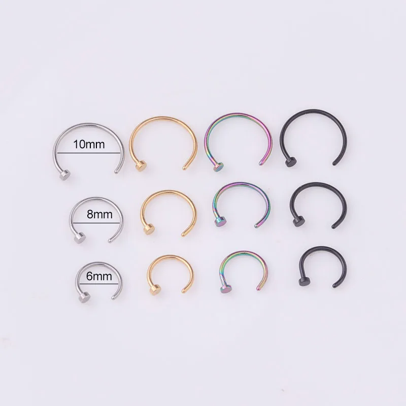 5 قطع/مجموعة حلقات أنف 20G، 6  - مراجعة Body Jewelry Septum وسعره