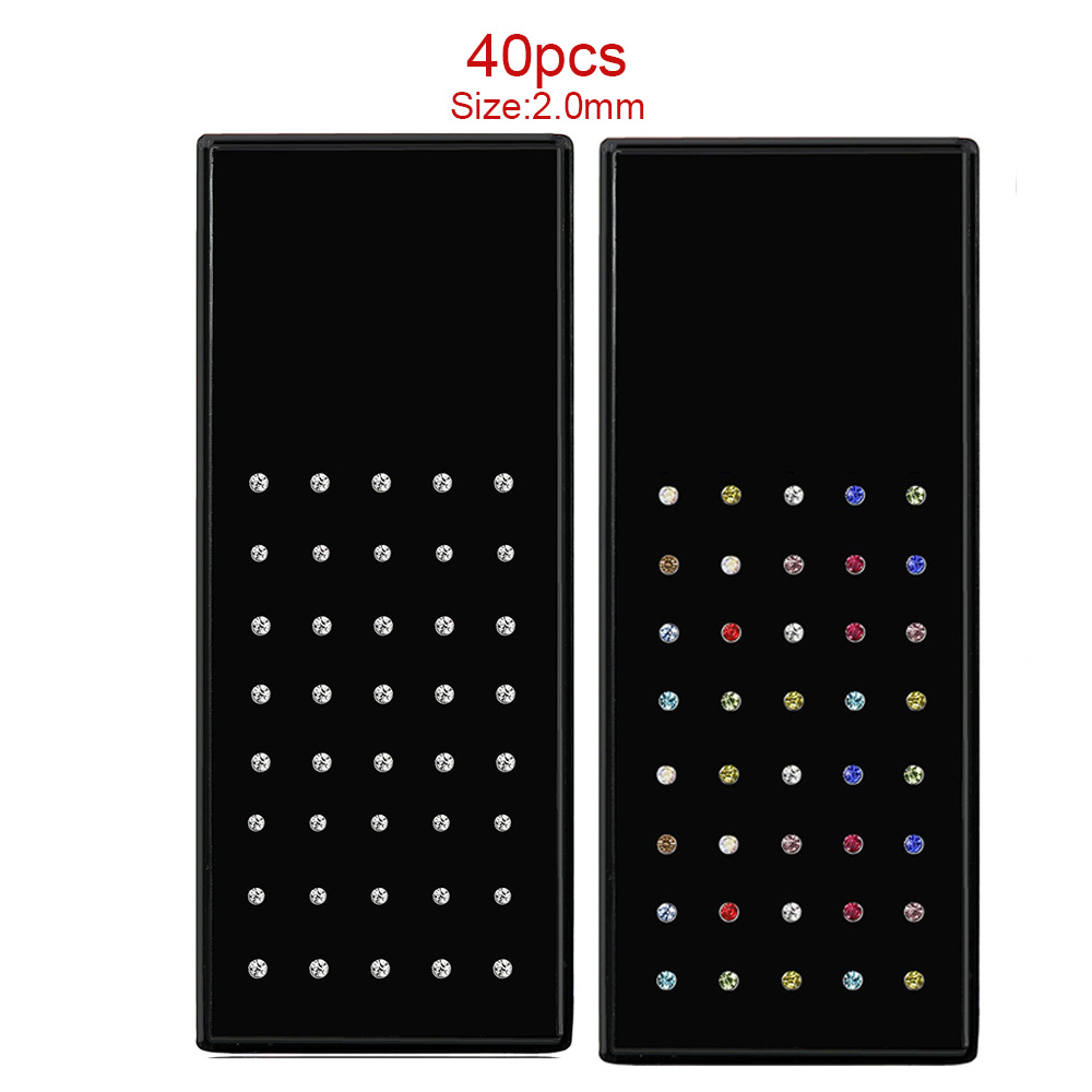 40 قطعة مجموعة موضة كريستال ال - مراجعة Body Jewelry Jewelry Box وسعره