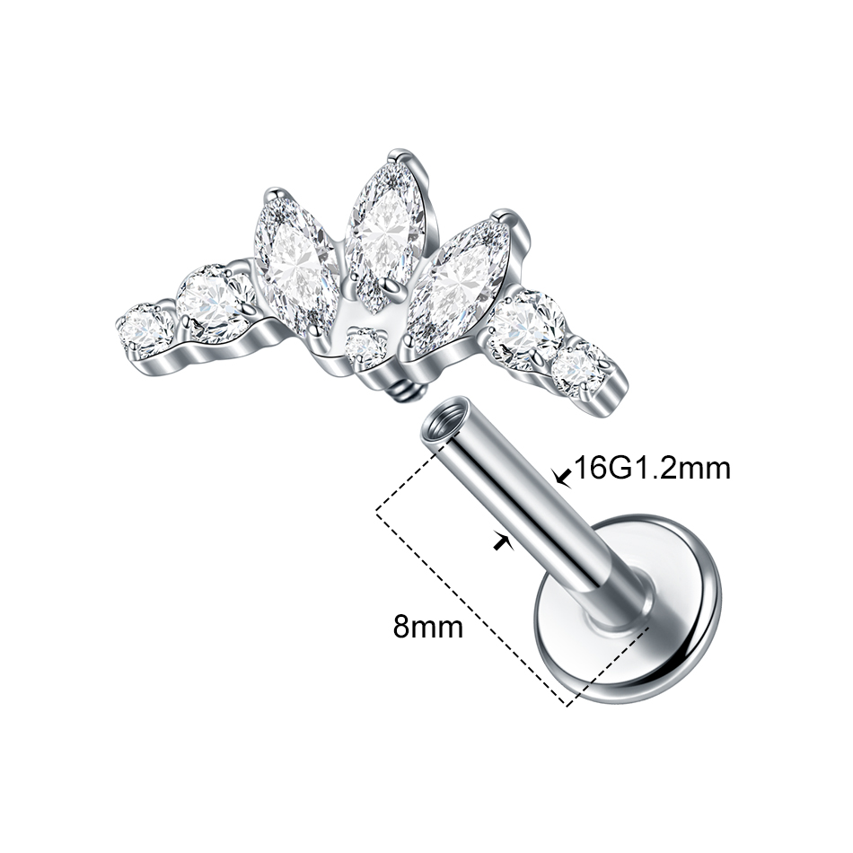 1/5 قطعة G23 التيتانيوم الأذن  - مراجعة Cluster Stud Ear وسعره