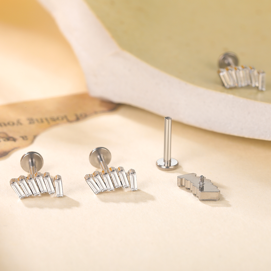 1/5 قطعة G23 التيتانيوم الأذن  - مراجعة Cluster Stud Ear وسعره