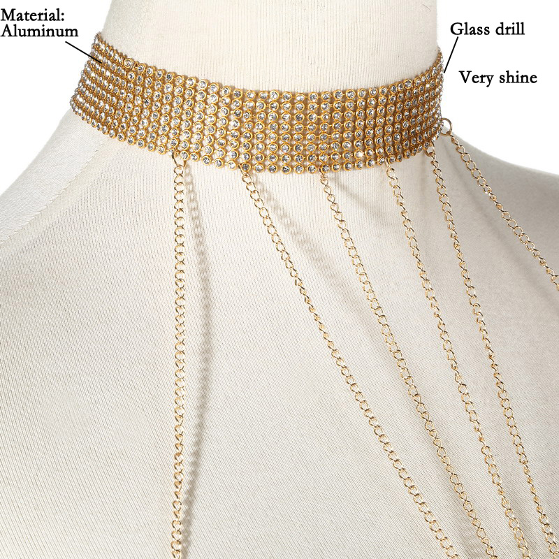 الذهب اللون الجسم سلسلة المرأة - مراجعة Body Jewelry Sale وسعره