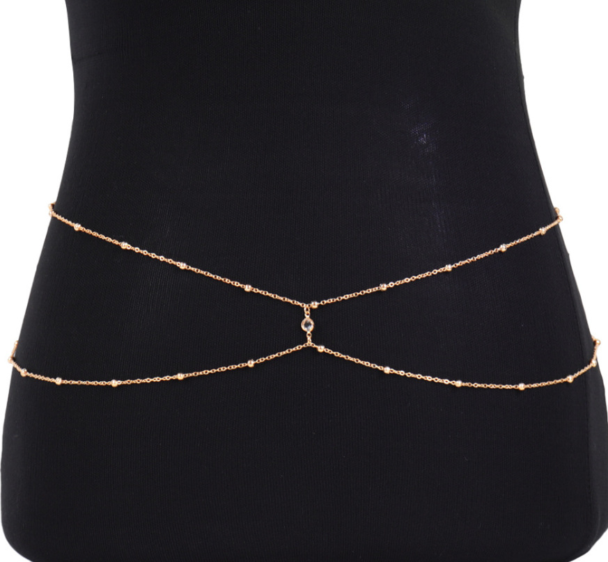سلاسل البطن مطرز بالخرز من حجر - مراجعة Body Jewelry Sale وسعره