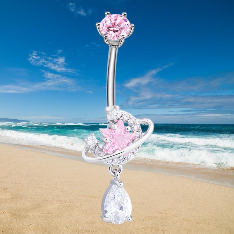 حلقات بطن كريستالية متدلية من  - مراجعة Body Jewelry Universe وسعره