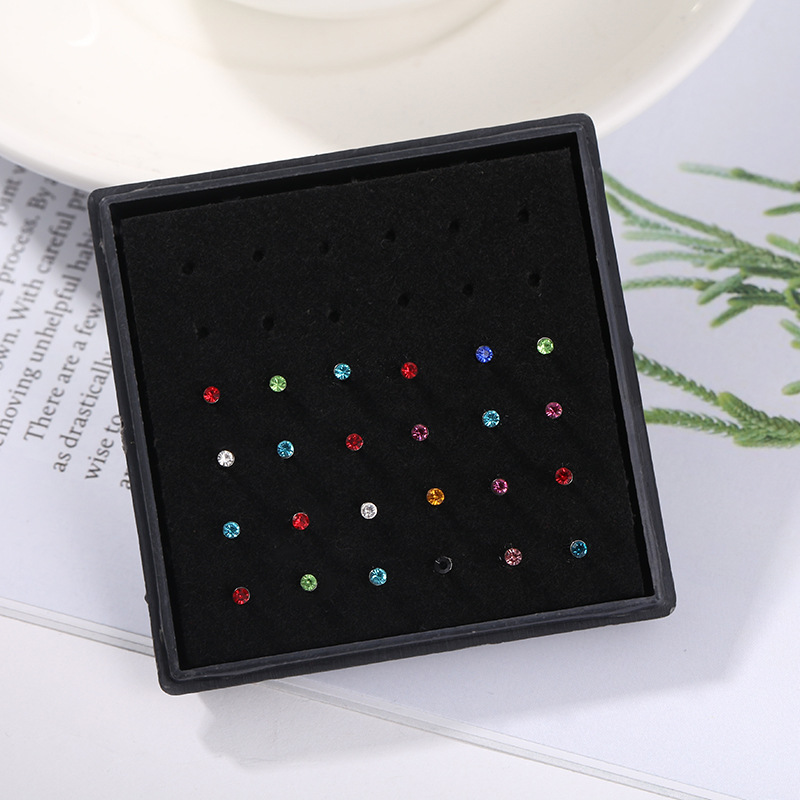 24 قطعة/صندوق كريستال الأنف ال - مراجعة Body Jewelry Jewelry Box وسعره