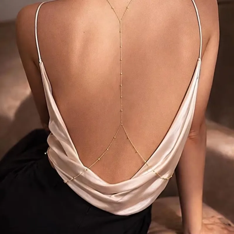 سلسلة ظهر أنيقة متعددة الطبقات - مراجعة Body Jewelry For Backless Dress وسعره