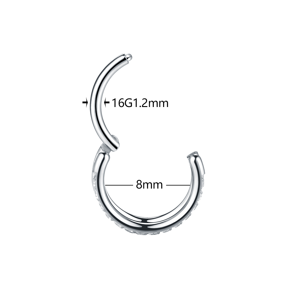 1 قطعة التيتانيوم الغضروف هوب  - مراجعة Body Jewelry Septum وسعره