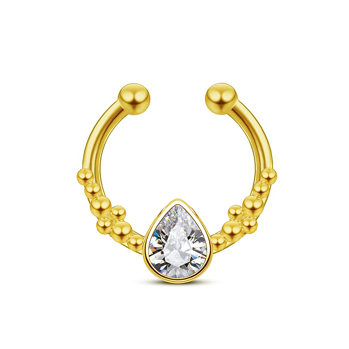 حلقة أنف مزيفة على شكل قطرة ما - مراجعة Body Jewelry Septum وسعره
