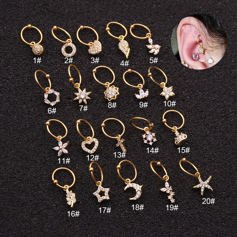 1 قطعة حلقة عالمية طارة الأذن  - مراجعة Body Jewelry Universe وسعره