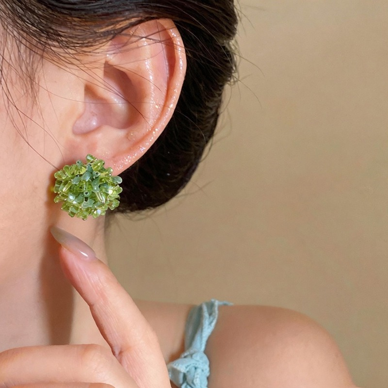 أقراط زهور يدوية الصنع للنساء، - مراجعة Cluster Stud Ear وسعره