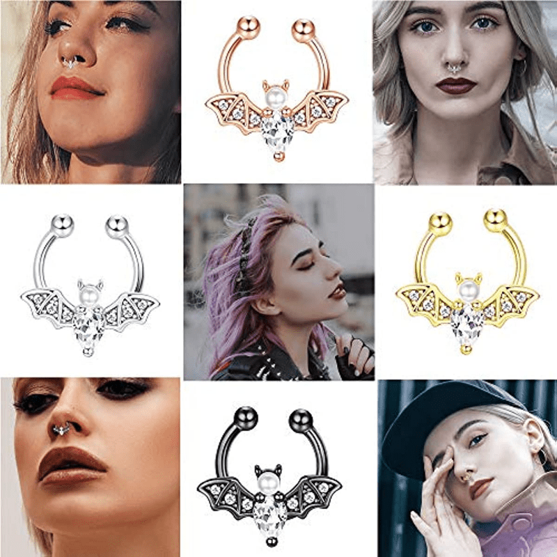 EVISPOL لطيف هالوين الخفافيش ف - مراجعة Body Jewelry Septum وسعره