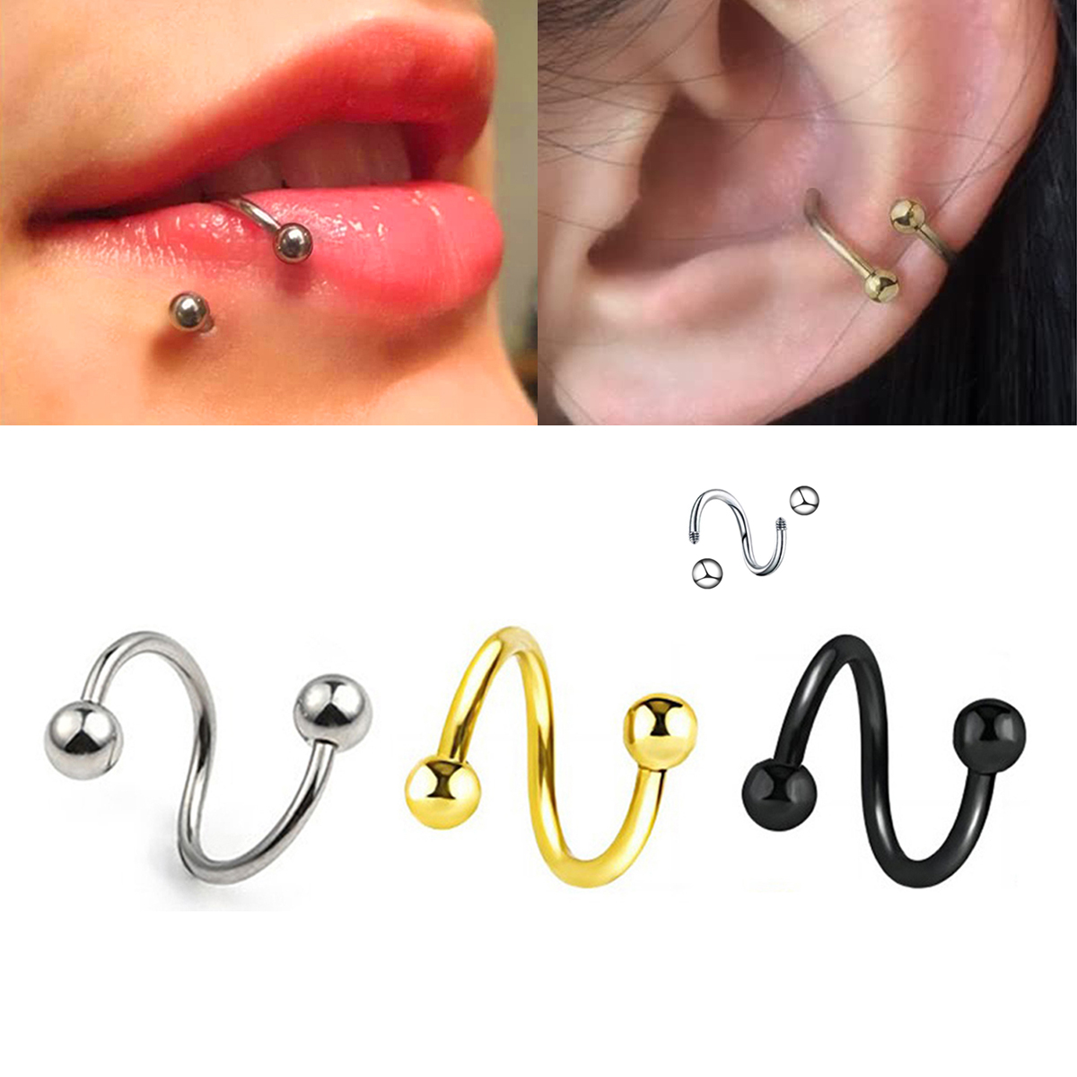 أقراط حلزونية للنساء ثقب المجو - مراجعة Body Jewelry Septum وسعره