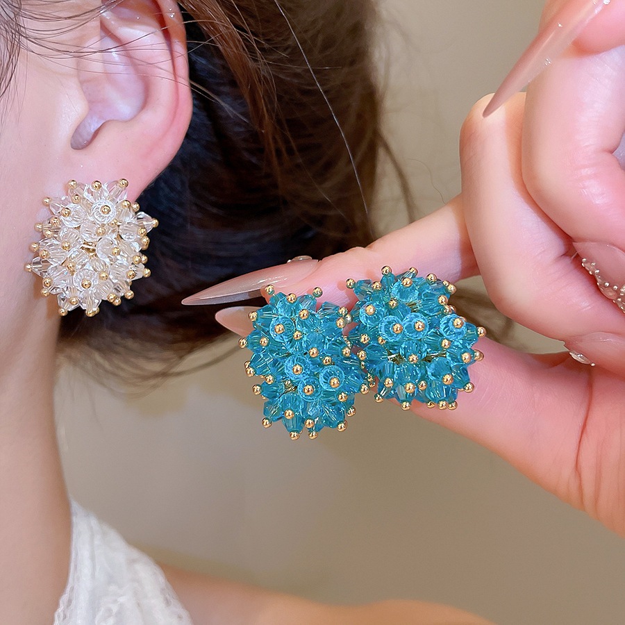 أقراط أنيقة سوداء مزينة بالخرز - مراجعة Cluster Stud Ear وسعره