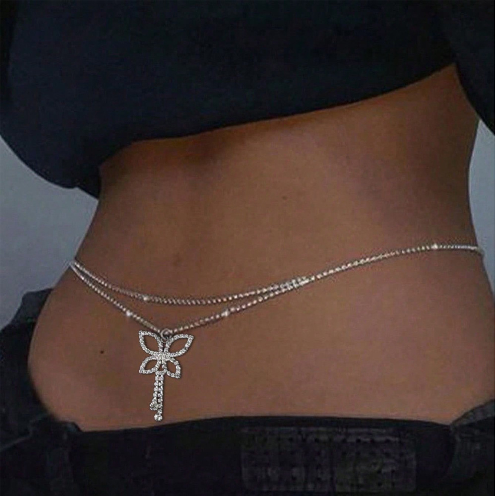 سلسلة خصر للنساء مزينة بأحجار  - مراجعة Body Jewelry Jewelry Box وسعره